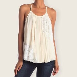 EUC | Derek Lam 10 Crosby | Pleated Lace Camisole | Cream/White | Size 00